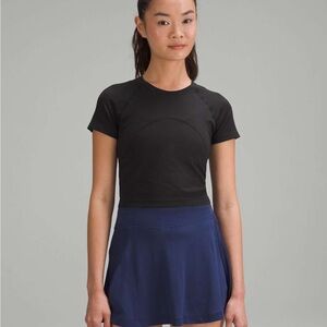 Lululemon Swiftly Tech Cropped Short-Sleeve Shirt 2.0 - Black Size 14